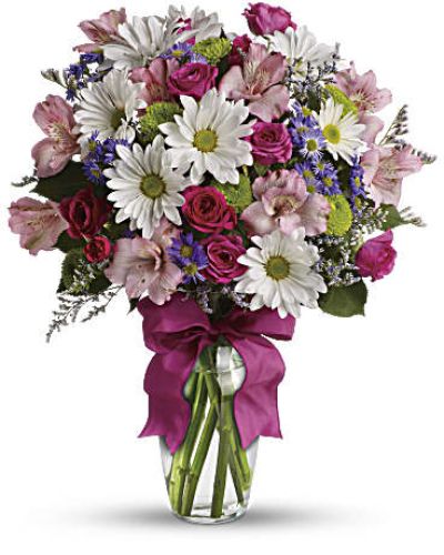 <div id="mark-3" class="m-pdp-tabs-marketing-description">Looking for the prettiest bouquet in town? We've got the perfect all-around choice! Pretty Please is a flower bouquet with all the right stuff - a lovely mix of fresh flowers in breezy shades of pink, white, lavender and more at a wonderfully reasonable price, all tied up with a big pink bow. A great way to make someone smile.</div>
 
<div id="desc-3">
<ul>
 	<li>A mix of fresh flowers such as spray roses, daisy and button spray chrysanthemums, Monte Cassino asters and limonium, in shades of white, pink, green, purple and lavender.</li>
</ul>
</div>
