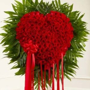 Red Rose Grieving Heart